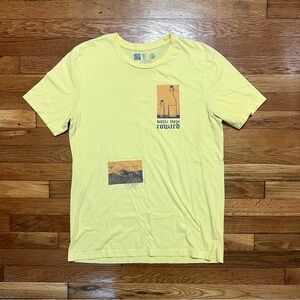 Yellow Men’s 100% Cotton Graphic T-Shirt